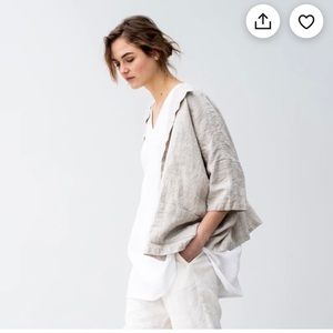 Sintra short linen jacket